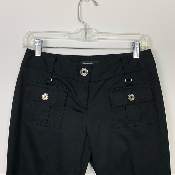 Express Black Crop Trousers Pant Pocket Detailing - Picture 5 of 14